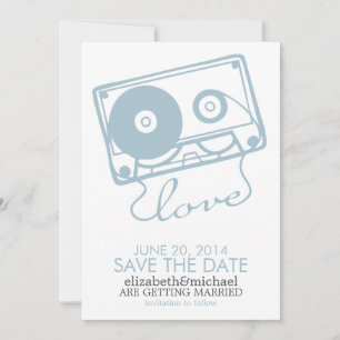 De Perfecte Mix Bruiloft Save the Date {lichtblauw