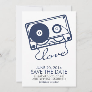 De Perfecte Mix Bruiloft Save the Date {marineblau