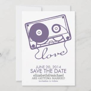 De Perfecte Mix Bruiloft Save the Date {paars}