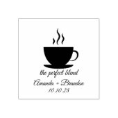 De perfecte mix koffie bruiloft bedankt rubberstempel (Afrduk)