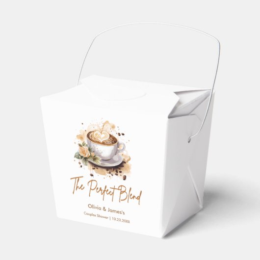 De Perfecte Mix Koffie Bruiloft Koppels Bruisfeest Bedankdoosjes (Voorkant Zijde)