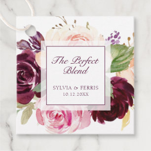 De Perfecte Mix Moorse Pr Plum Bloemige Bruiloft Bedankjes Labels