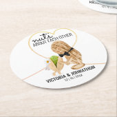 De perfecte Mix Nuts Funny | Weddenschap Ronde Kartonnen Onderzetter (Gebogen)