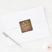 De perfecte mix rustieke hout bruiloft gunst vierk vierkante sticker (Envelop)