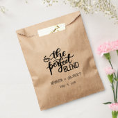 De perfecte mix rustieke kraft papier bruiloft gun bedankzakje (Gezegeld)