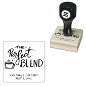 De perfecte mix van moderne koffie script 	rubberstempel (Gestempeld)