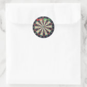 De perfecte opname: Bullseye op het dartbord, Ronde Sticker (Tas)
