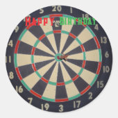 De perfecte opname: Bullseye op het dartbord, Ronde Sticker (Voorkant)