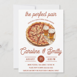 De perfecte Pair Pizza & Beer Paar Vrijgezellenfee Kaart