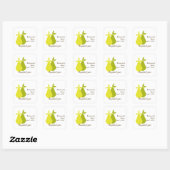 De perfecte Pear Square Sticker (Vel)