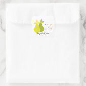 De perfecte Pear Square Sticker (Tas)