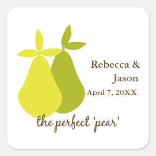 De perfecte Pear Square Sticker