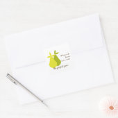 De perfecte Pear Square Sticker (Envelop)