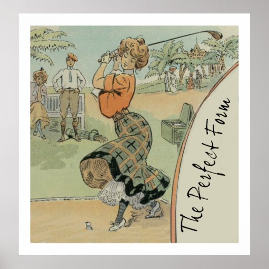 De perfecte Woman Golfer Poster (Voorkant)