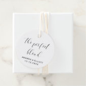 De perfecte zwarte witte Typografie Weddenschap Bedankjes Labels (In situ)