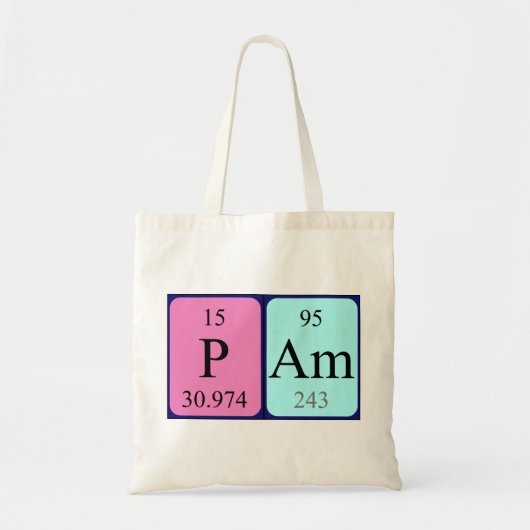 De periodieke canvas tas van de naam van het zakje (Voorkant)