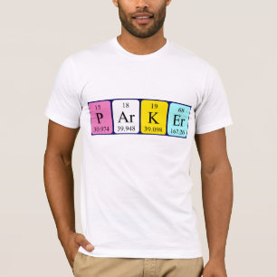 De periodieke shirt van de Naam van de parker het