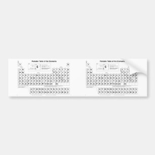 De periodieke tabel bumpersticker
