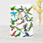 De perroquets carte en abondance (Fleur jaune)