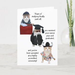 De Personaliseerbare Grappige Afstuderen van de Kaart