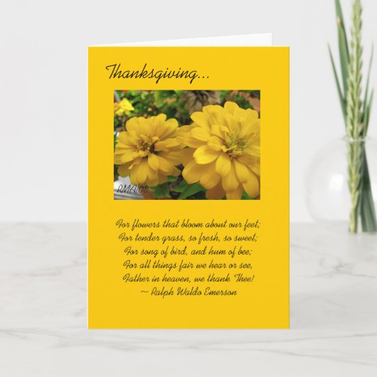 De Personaliseerbare Kaart van de Thanksgiving (Voorkant)