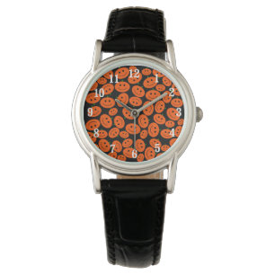 De Personaliseerbare Pompoen van Halloween Horloge