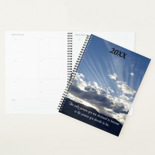 De persoon die u besluit om gestreepte wolken zons planner (Display)