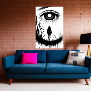 De persoon en het oog AI Art Poster