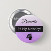 De persoonlijke Button van mijn Paarse verjaardag (Voorkant /achterkant)