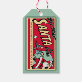 De persoonlijke Kerstman is hier Retro Kerstmis Cadeaulabel