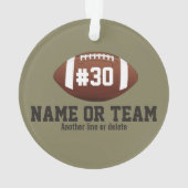 De persoonlijke Naam van het Ontwerp van het Footb Ornament (achterkant)