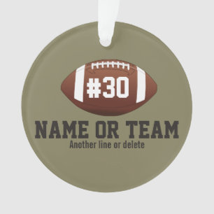 De persoonlijke Naam van het Ontwerp van het Footb Ornament