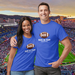 De persoonlijke Naam van het Ontwerp van het Footb T-shirt