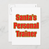 De persoonlijke trainer van de Kerstman Feestdagenkaart (Voorkant / Achterkant)