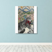 De Perzische kat Canvas Afdruk (Insitu (Houten vloer))