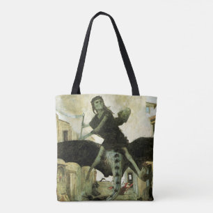 De Pest van Arnold Böcklin, Vintage Symbolisme Draagtas