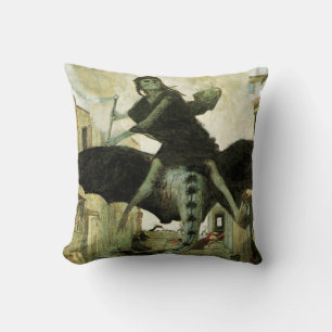 De Pest van Arnold Böcklin, Vintage Symbolisme Kussen
