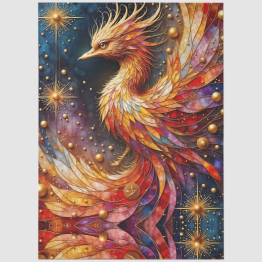 De Phoenix in de sterren Tissuepapier (Voorkant)