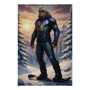 De Phoenix Superheld: Winter Editie Perfect Poster