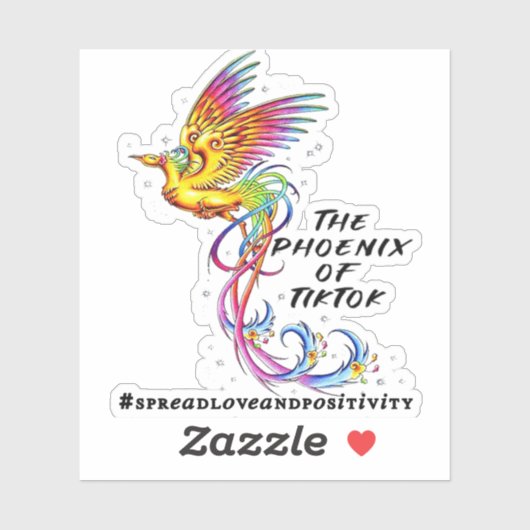 De Phoenix van Tik Tok Vinyl Decal Sticker (Vel)