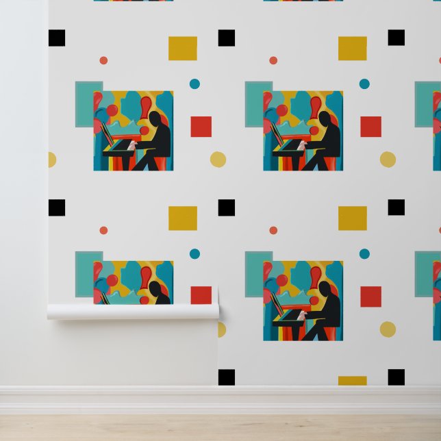 De pianist behang (Applicatie)