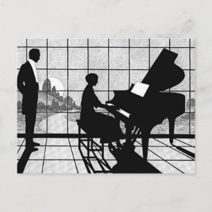 De pianist briefkaart