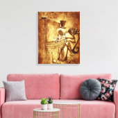 De pianist canvas afdruk (Insitu (Woonkamer))