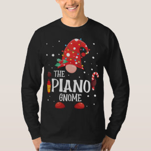 De Piano Gnome Matching Family Kerstmis Pa T-shirt