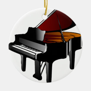 de piano polijst zwarte keramisch ornament
