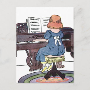 De piano praktiseren briefkaart