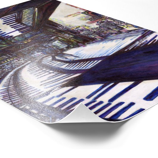 De piano stofzuigen foto afdruk (Hoek)