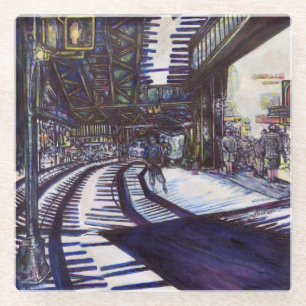 De piano stofzuigen glazen onderzetter