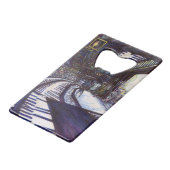 De piano stofzuigen kredietkaart flessenopener (Voorkant Gekanteld)