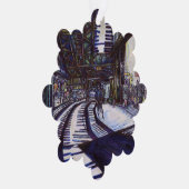 De piano stofzuigen ornament kaart (Rechts)